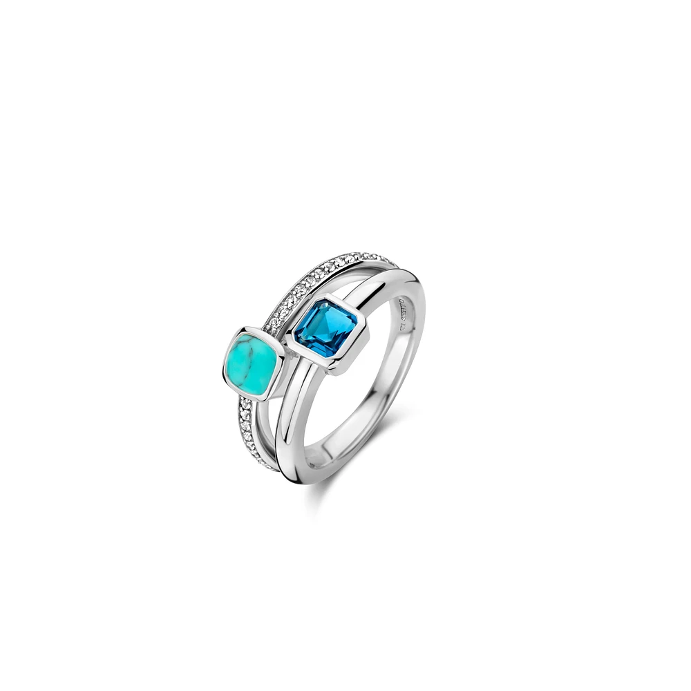 Tropical Turquoise Double Stone Ring