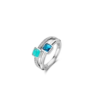 Tropical Turquoise Double Stone Ring