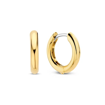 Basic 14MM Golden Huggie Earrings