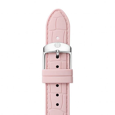 18MM Blush Pink Embossed Silicone Strap