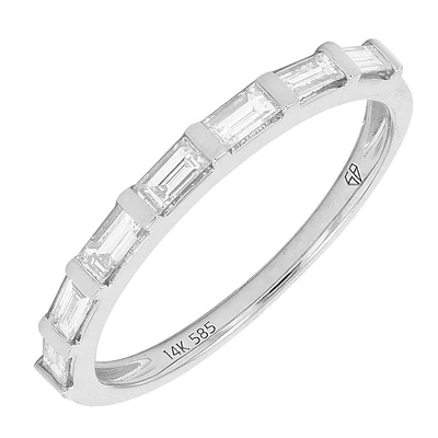 Baguette Sideways .37CT Diamond Ring