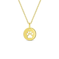 Dog Paw 14K Gold Necklace