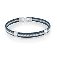 Blue Cable Steel Bracelet