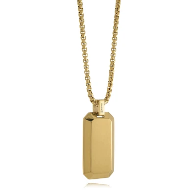 Yellow Steel Dogtag Necklace