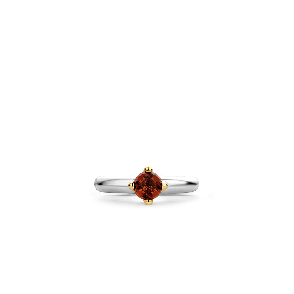 Red Cognac Glimmer Ring