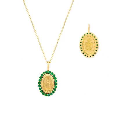 Milagrosa Emerald Framed Oval Necklace