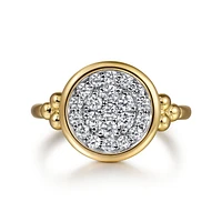 Pave Icon Diamond Ring