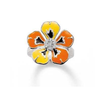 Tropical Flower Sunset Ring