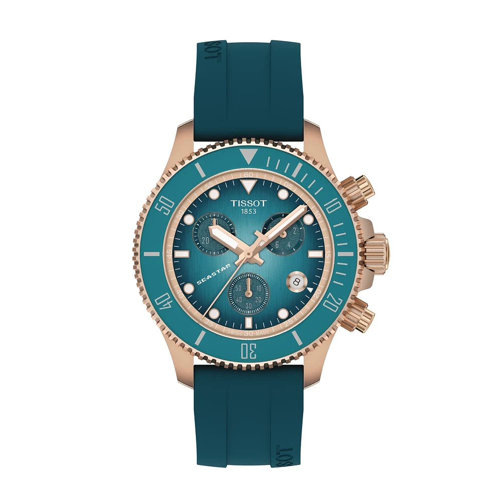 Seastar 1000 Turquoise/Gold 38MM Watch
