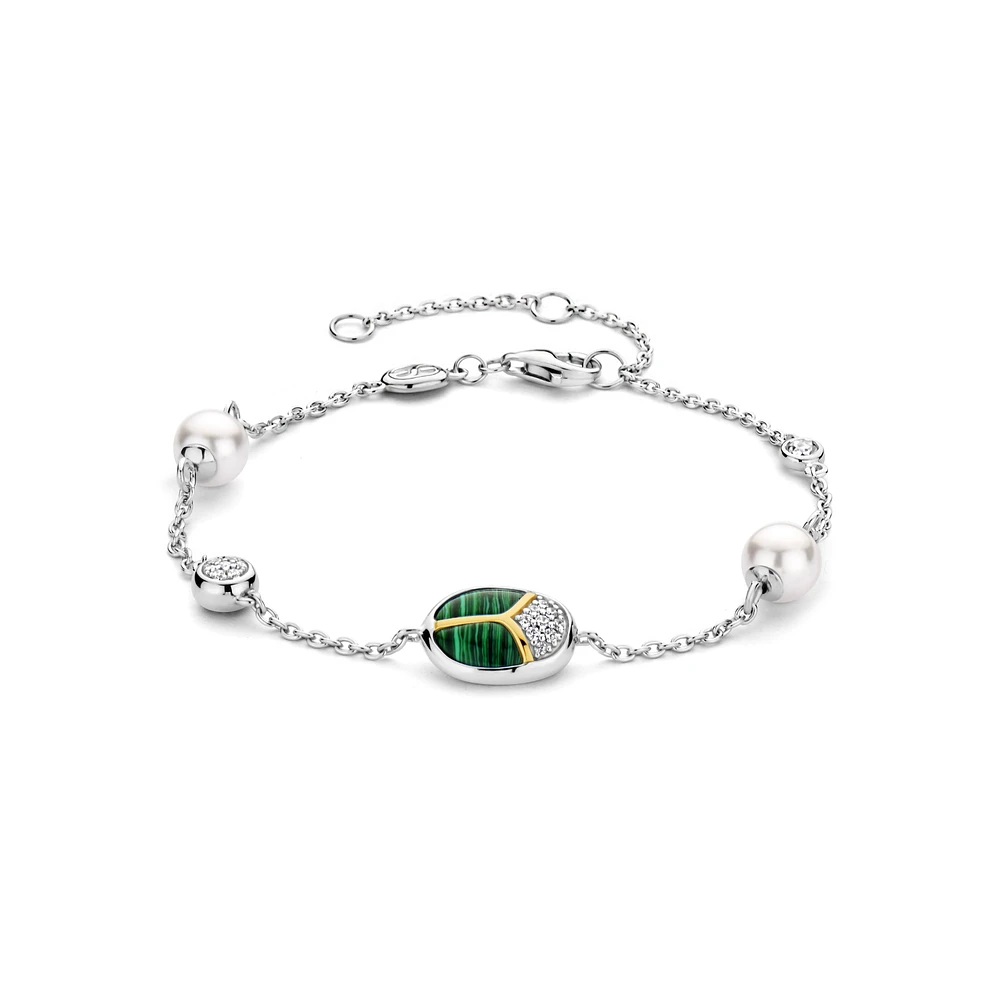 Amulet Scarab Malachite Bracelet