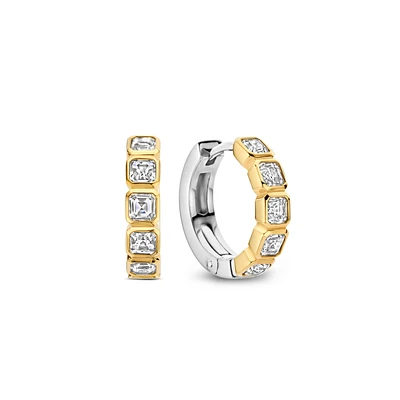 Asscher Huggie Earrings
