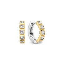 Asscher Huggie Earrings