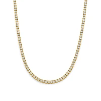 Channel Set Golden Tennis Necklace