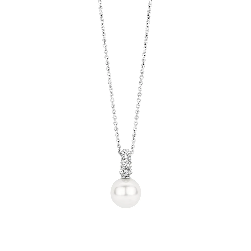 Graceful Pearl Pave Necklace