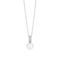 Graceful Pearl Pave Necklace