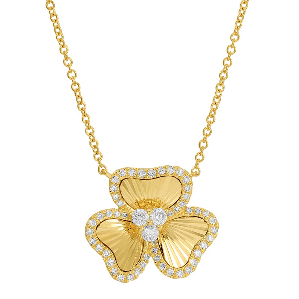 Three Leaf Clover Diamonds Necklace