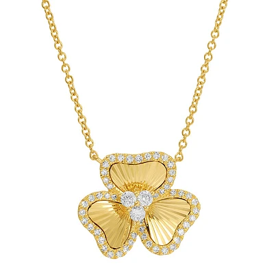 Three Leaf Clover Diamonds Necklace