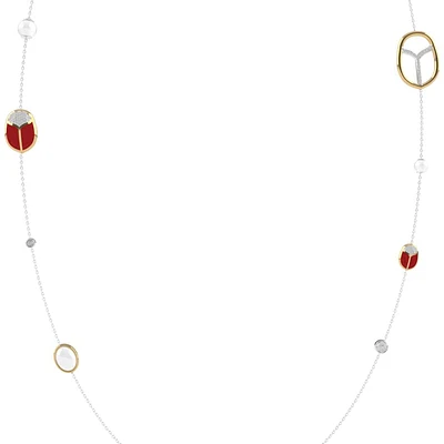 Amulet Scarab Coral Necklace*Puerto Rico Exclusive