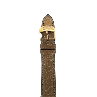 18MM Green Exotic Leather Strap
