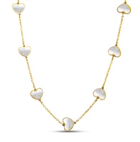 Heart Inlay Mother Pearl Necklace