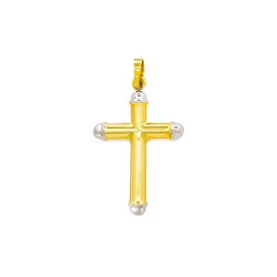 27MM Two Tone Cross Pendant