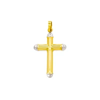 27MM Two Tone Cross Pendant