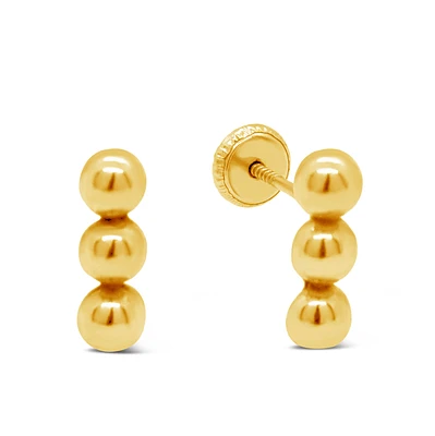 Dotted Line 8MM Stud Earrings