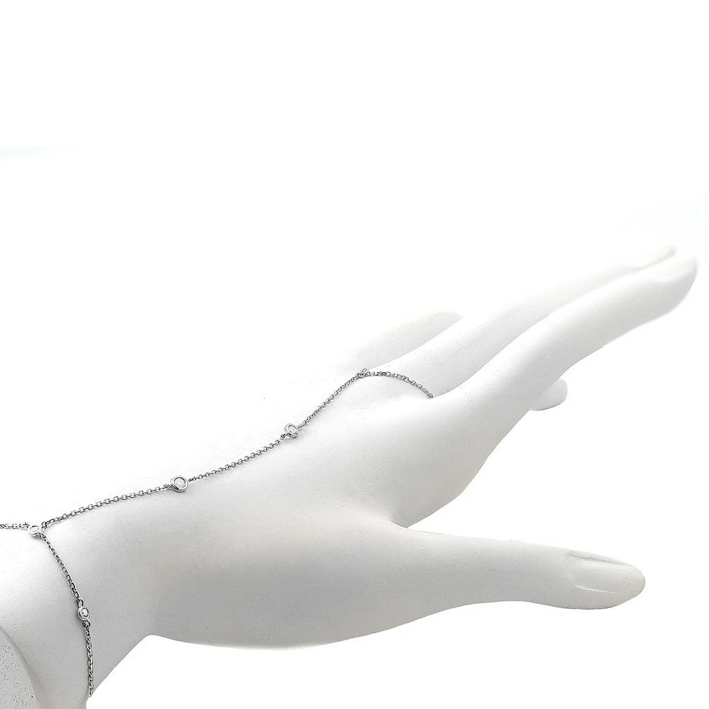 Diamonds Five Stone Hand Chain 14KW