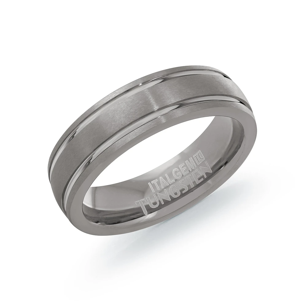 Brushed Tungsten 6MM Ring