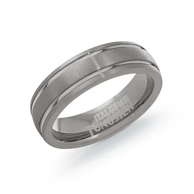 Brushed Tungsten 6MM Ring