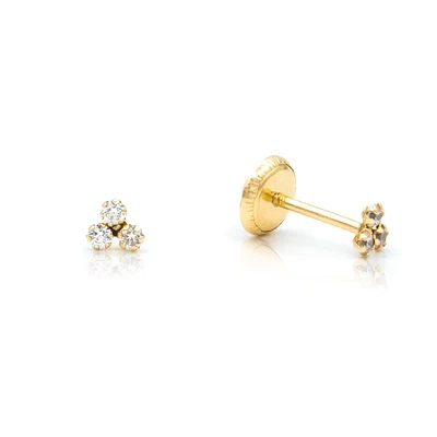 Zirconia Trio 4MM Stud Earrings