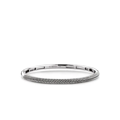 Thin Braided Bangle Bracelet
