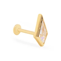 Slanted Zirconia Cartilage Single Earring