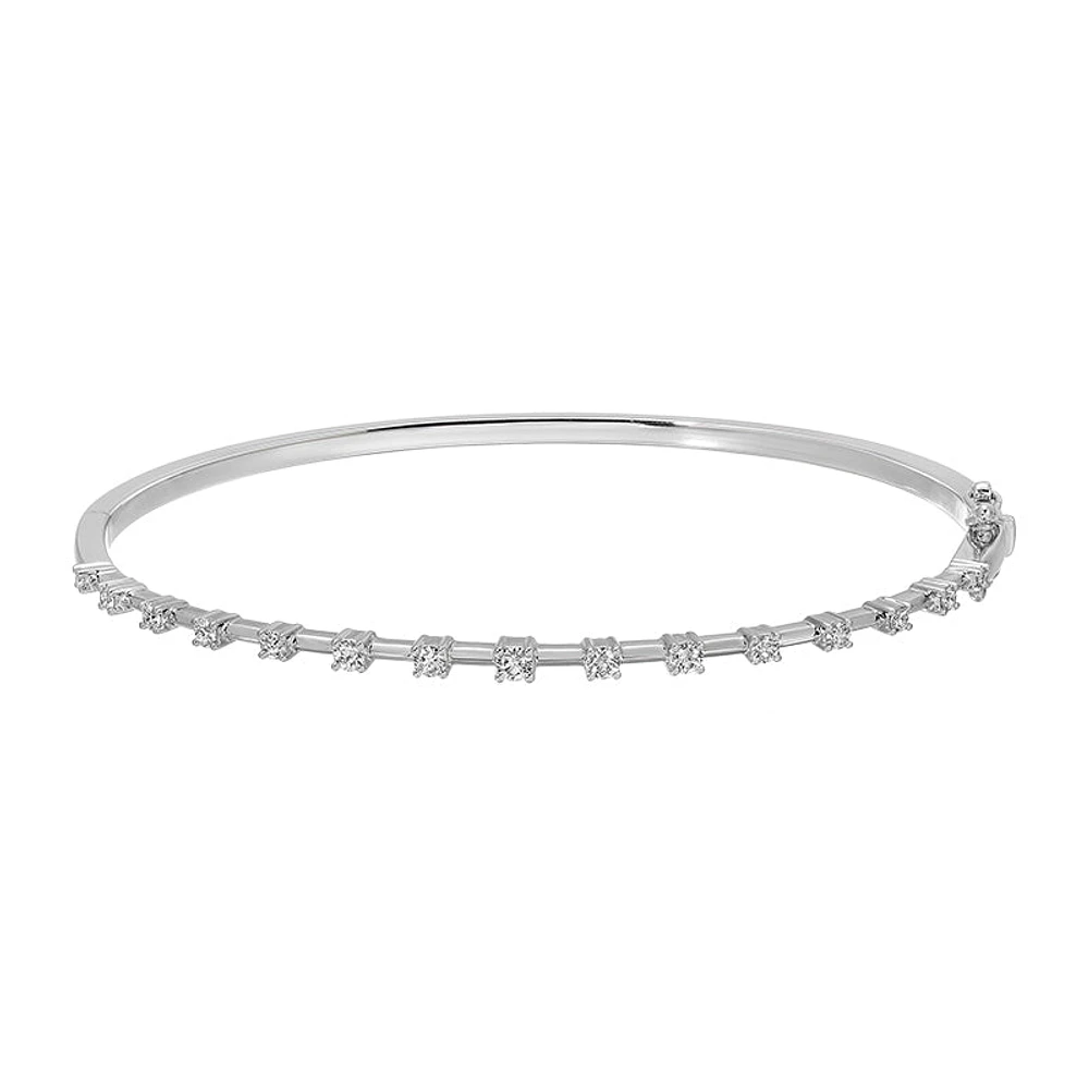 .42CT Diamonds Bangle Bracelet 14KW