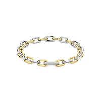 Oval Link Two Tone Bracelet