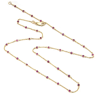 Rubies By The Yard Necklace