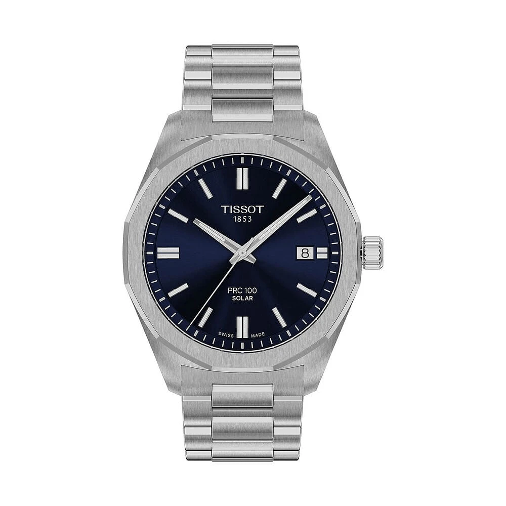 PRC 100 SOLAR Steel/Blue 39MM Watch
