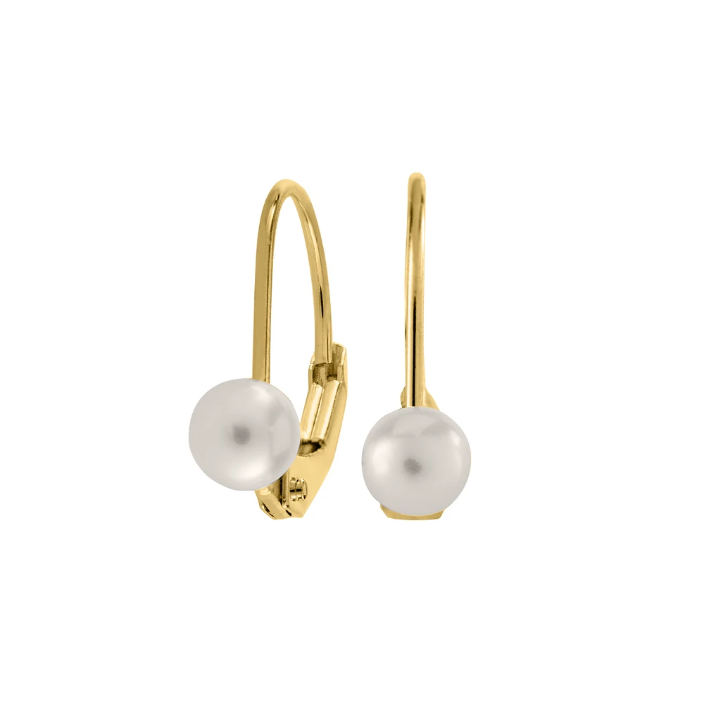 Pearl Leverback Kids Earrings