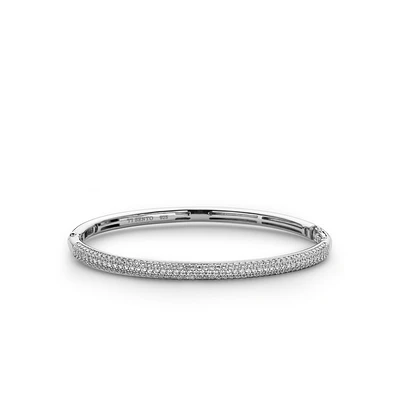 Pave Sparkle Clear Bangle Bracelet
