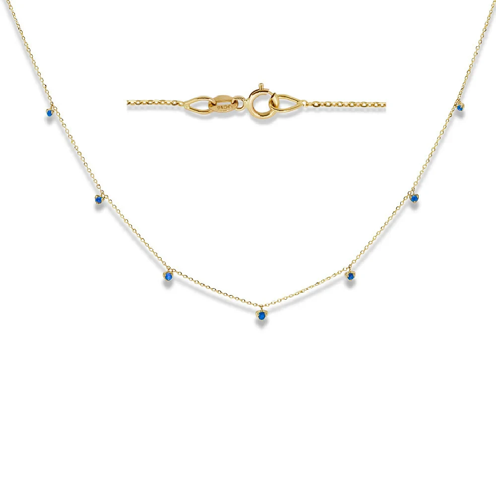 Blue Sapphire Drops Necklace