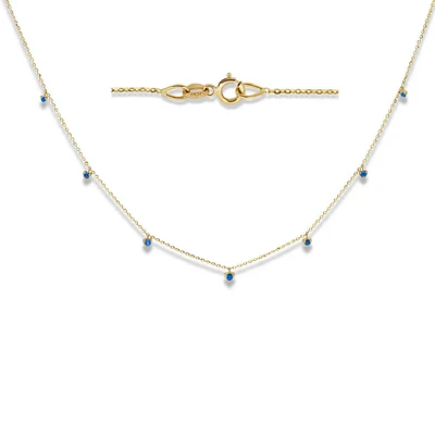 Blue Sapphire Drops Necklace