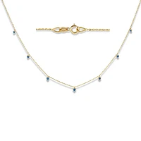 Blue Sapphire Drops Necklace