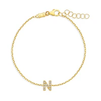 Sparkling Initial Kids Bracelet