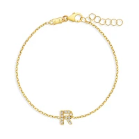 Sparkling Initial Kids Bracelet