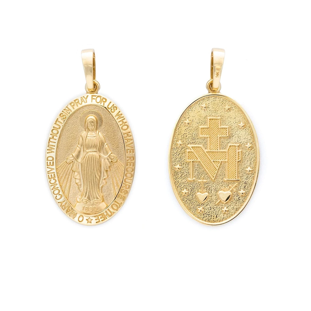 Virgen Milagrosa Oval Pendant 29MM