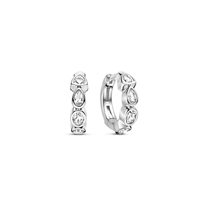 Multi Shape Zirconia 16MM Huggie Earrings