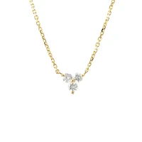 Tri-Diamond Cluster Necklace