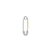 Safety Pin Two Tone Brooch
