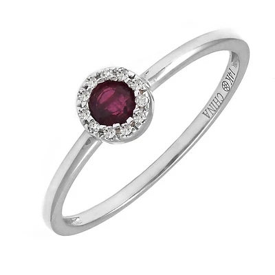 .13CT Ruby and Diamond Halo Ring