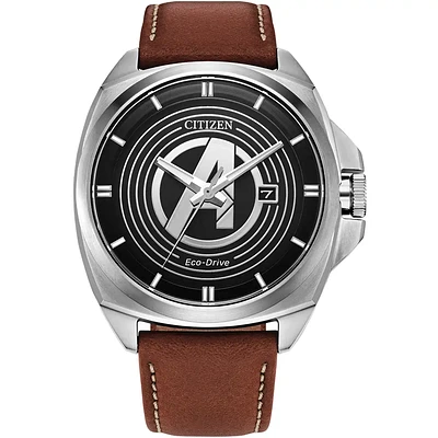 Marvel Avengers Brown Leather 42MM Watch